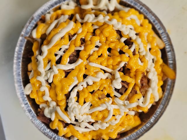 Cheesy Bacon Loaded Fries.